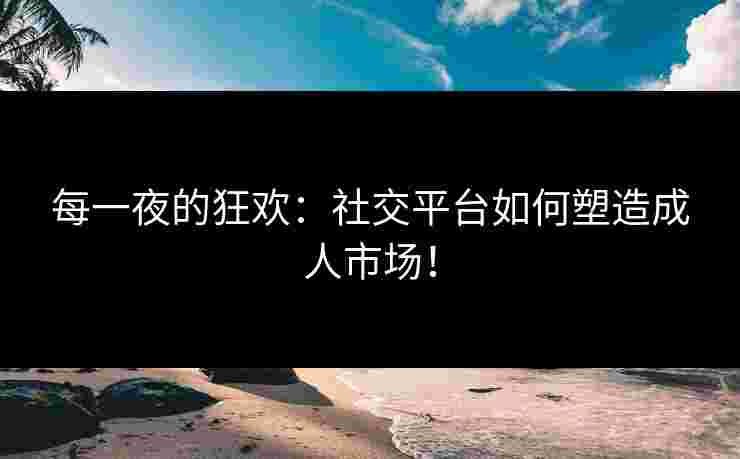 每一夜的狂欢：社交平台如何塑造成人市场！