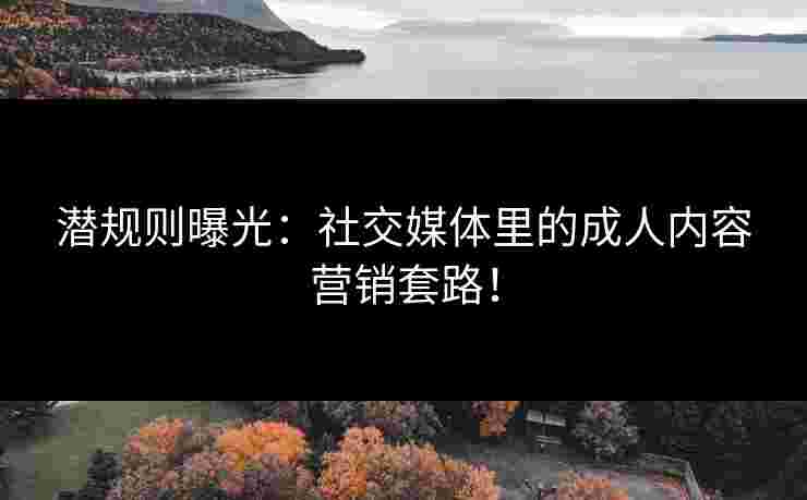 潜规则曝光：社交媒体里的成人内容营销套路！